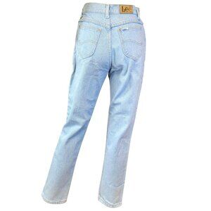Lee Jeans 27 X 30 Vintage 90s Light Wash Denim High Rise Straight Leg Child 16
